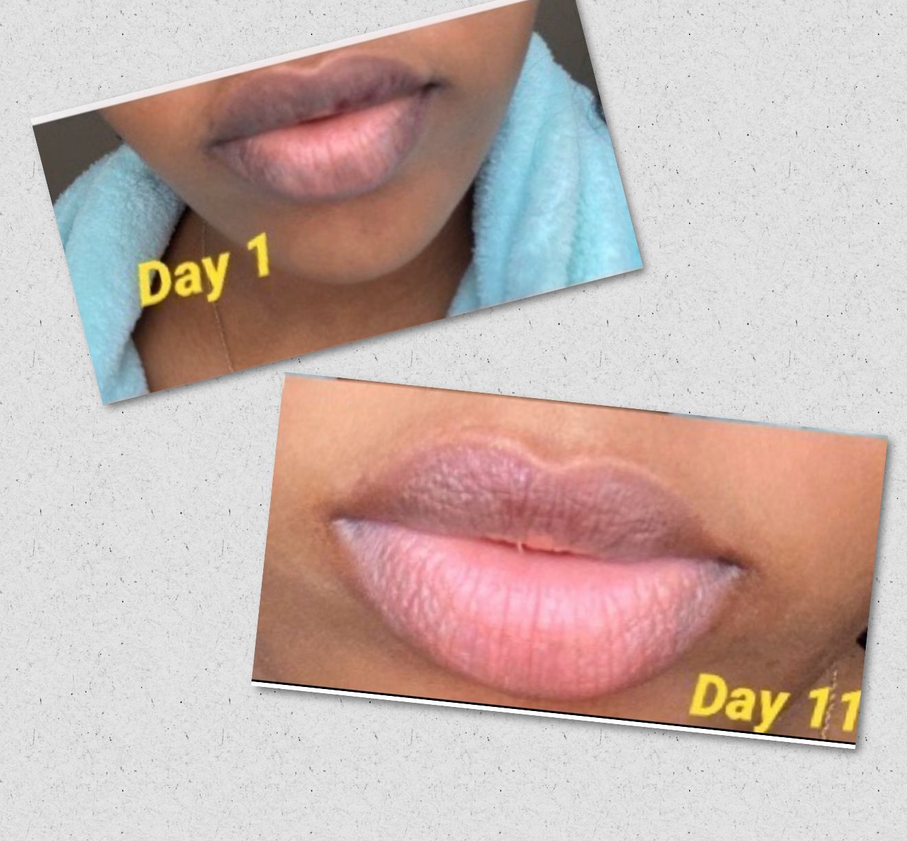 Lip Balm. Fast Transformation from DARK to PINK